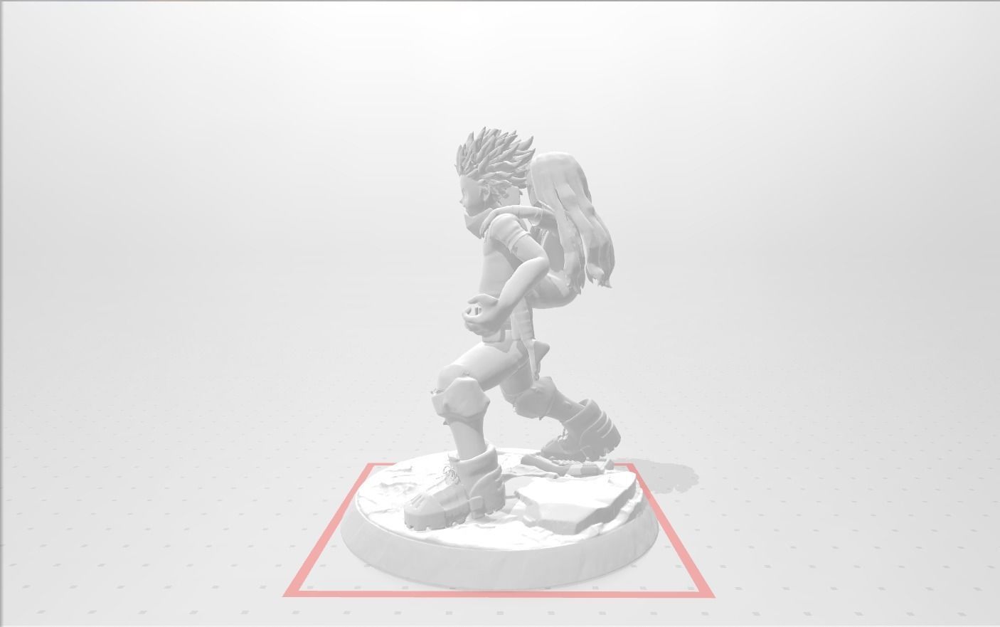 deku with eri my hero academia 3D model_1