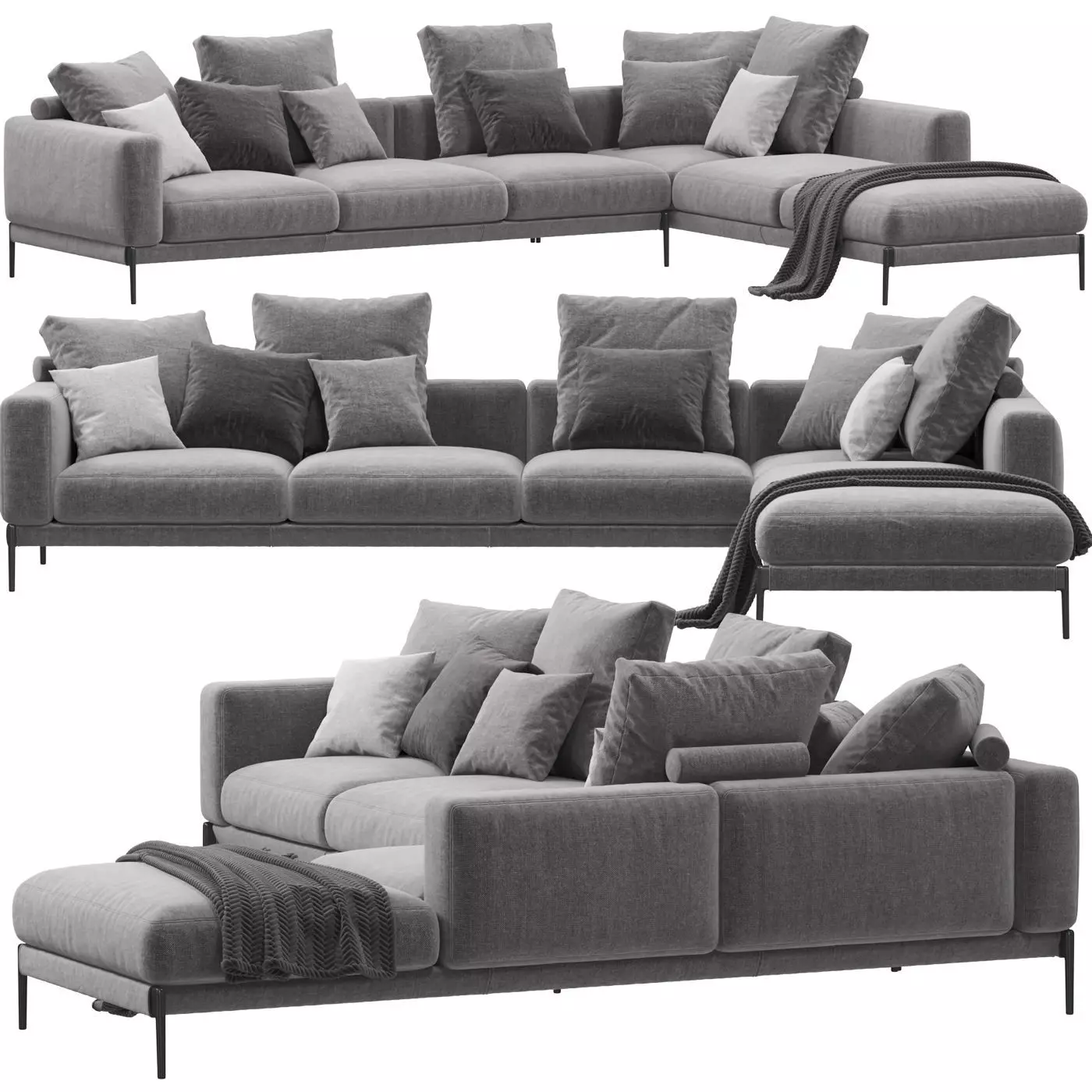 Sofa Flexform Romeo 3D model_0