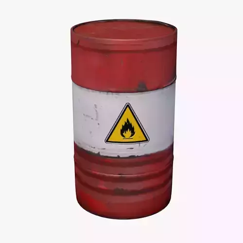 Barrel 3D Low Poly oil