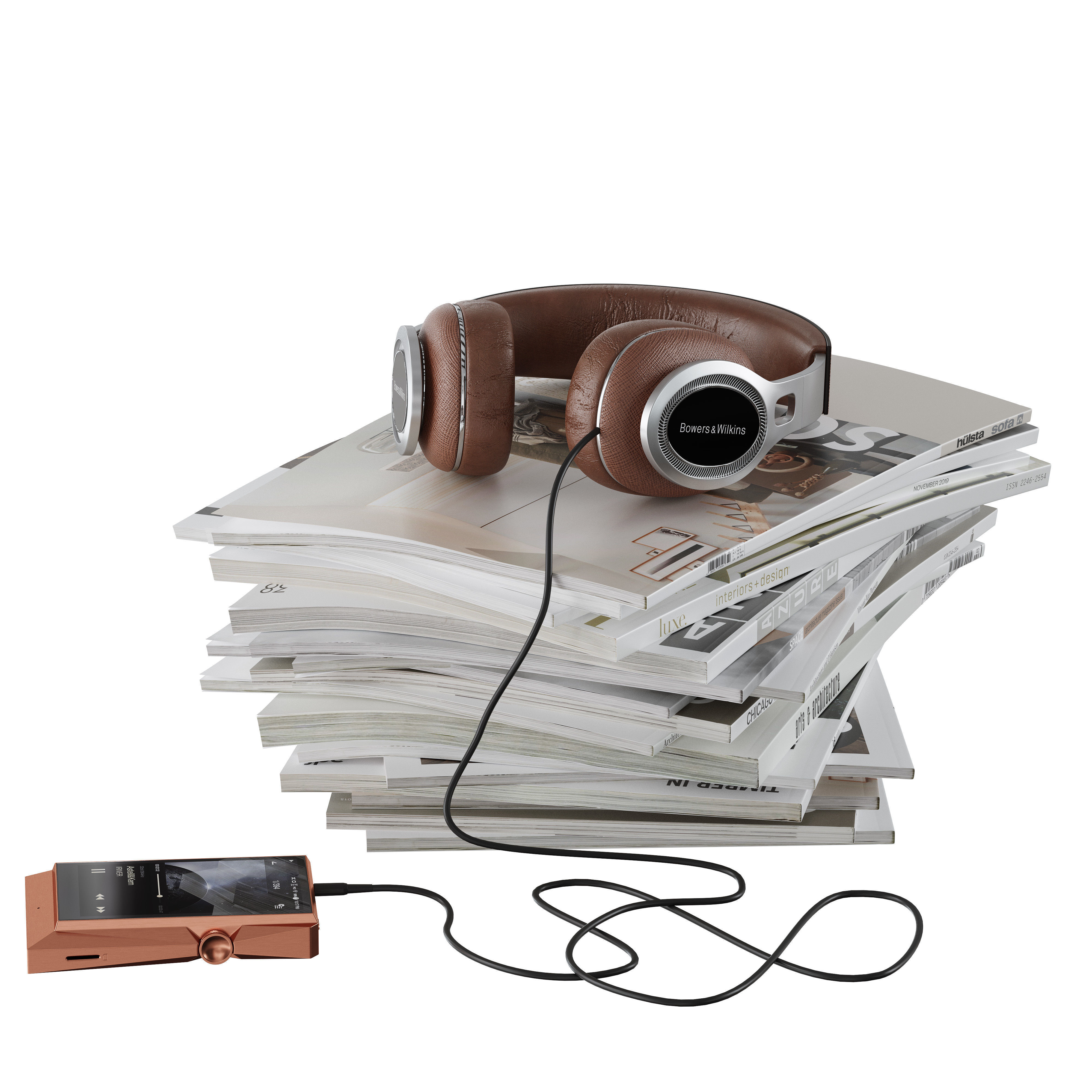 floor accessories with magazine holder 3D model_1