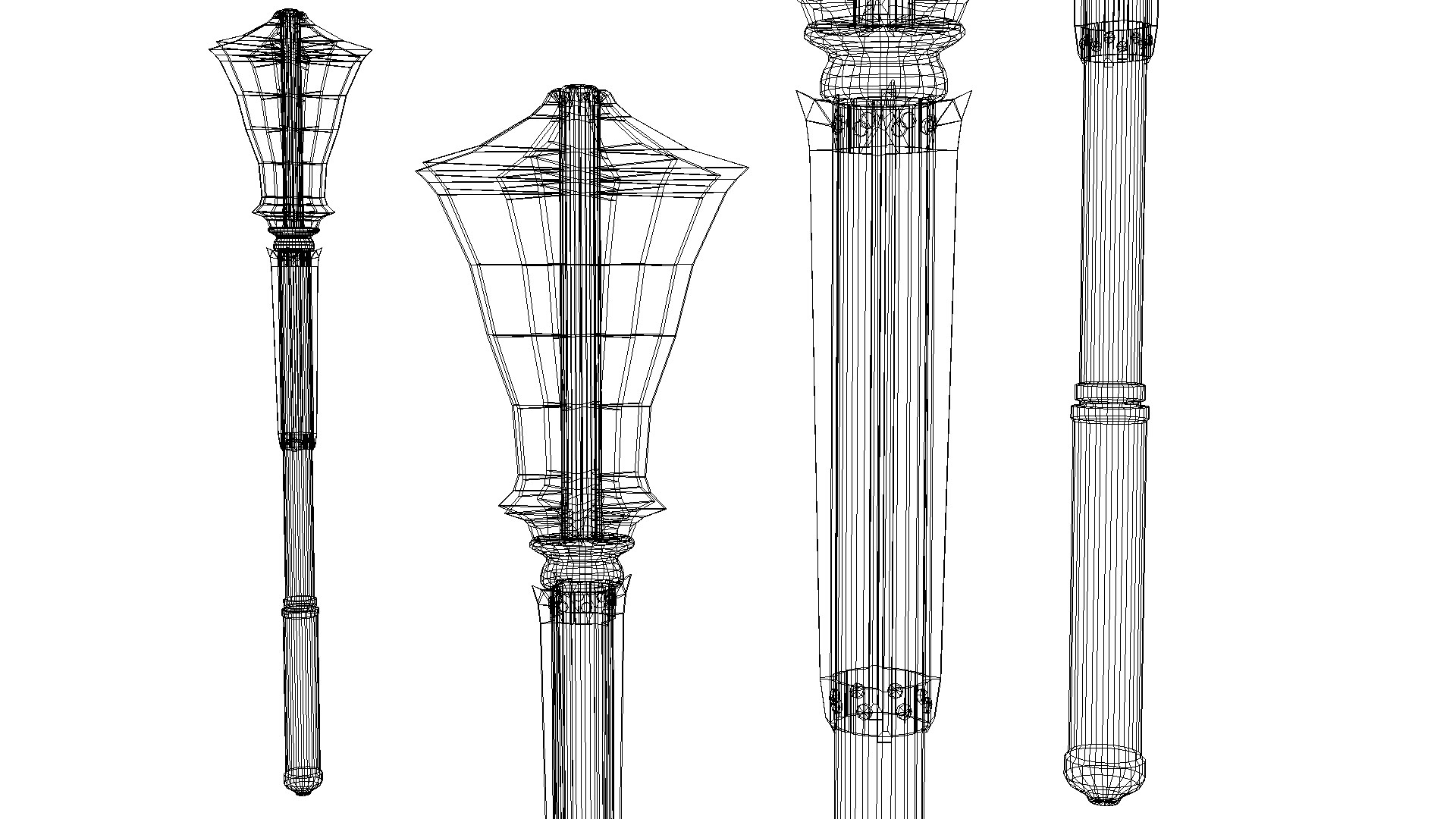 Mace elder scrolls iii wand Low-poly 3D model_6