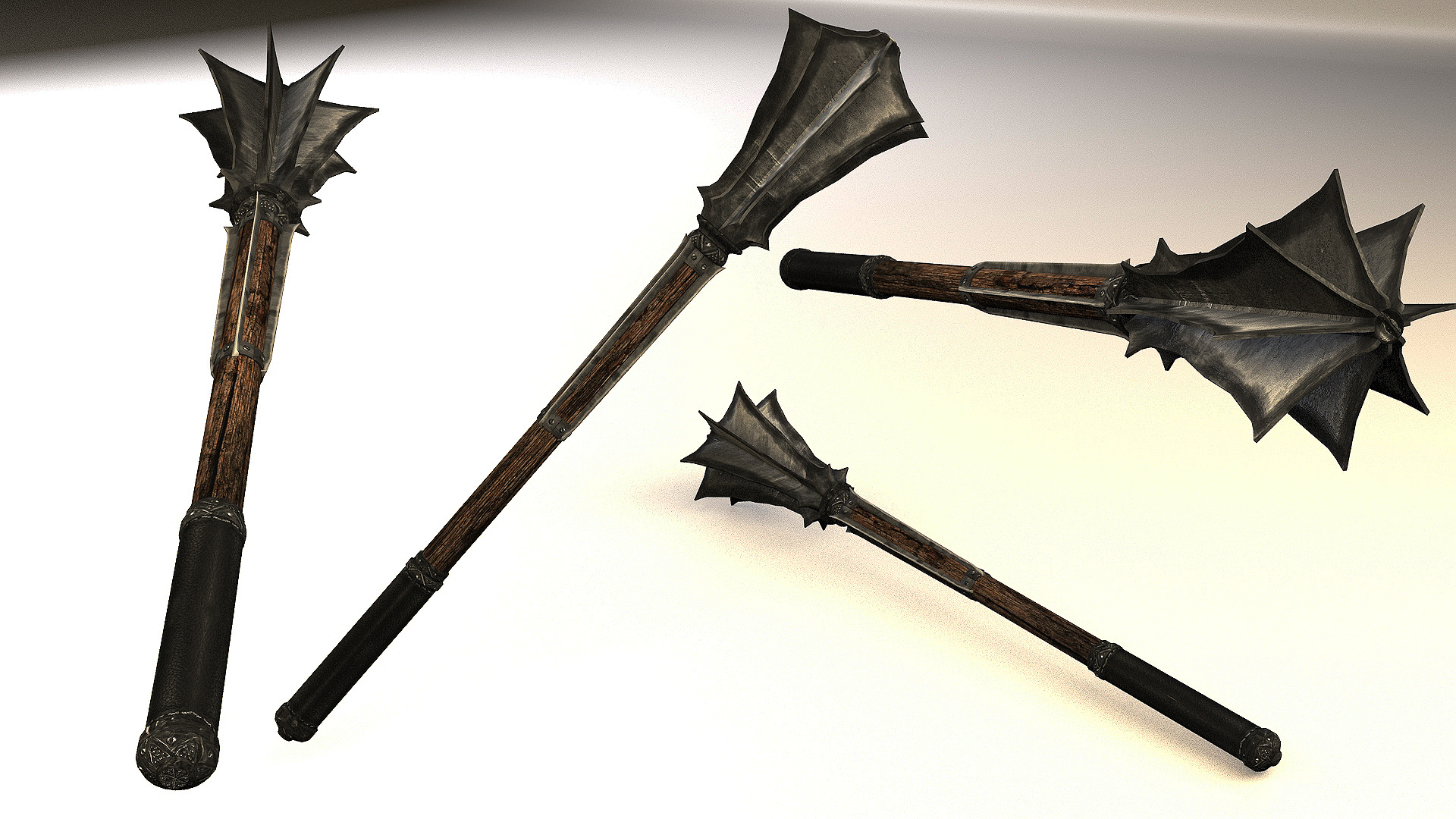 Mace elder scrolls iii wand Low-poly 3D model_4