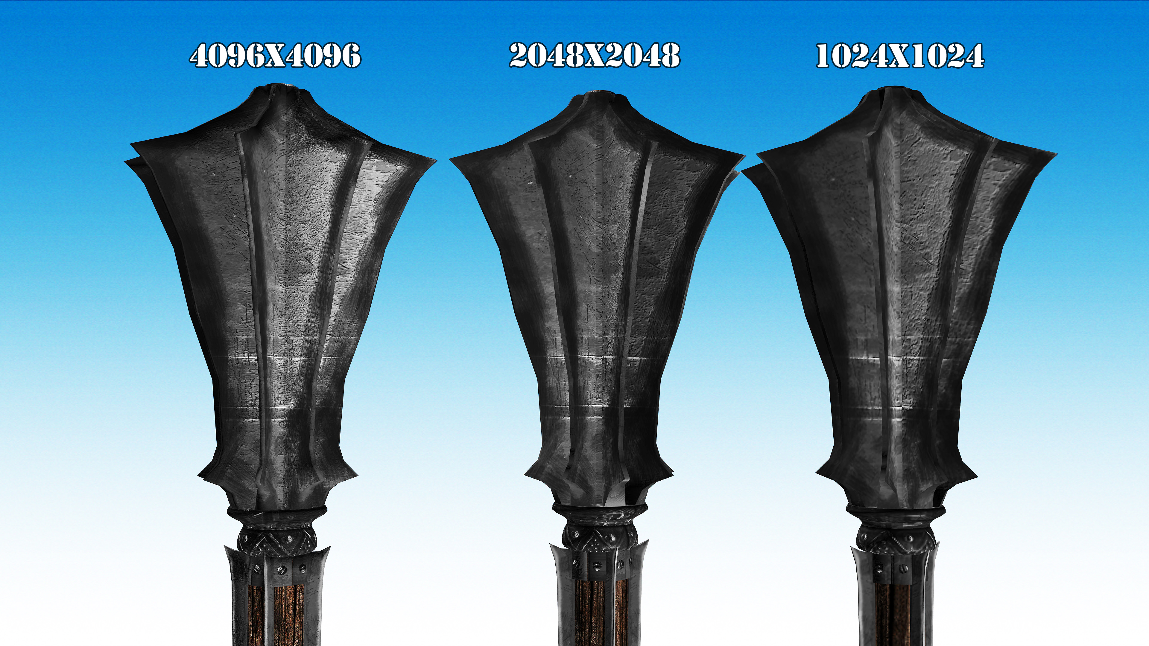 Mace elder scrolls iii wand Low-poly 3D model_5