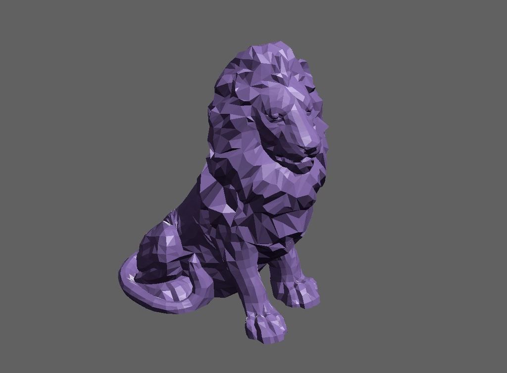 Lion figurine Free 3D print model_1