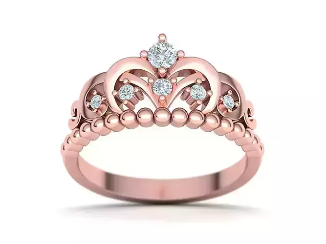 Princess Tiara Crown ring 3dmodel