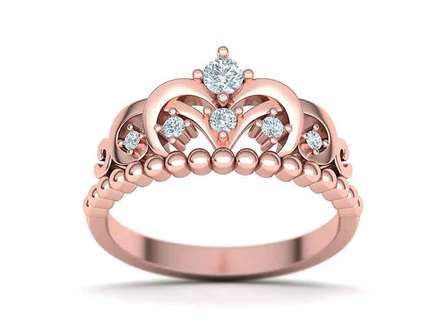 Princess Tiara Crown ring 3dmodel 3D print model