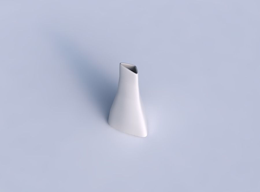 Vase grounded tilted triangle with horizontal sections 012 3D print model_1