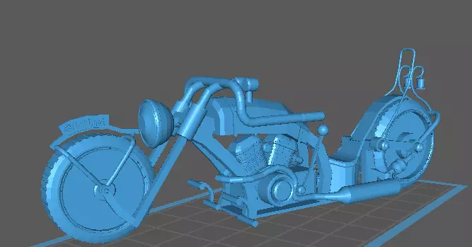 Motorcycle Custom 1 to 24 scale 3D print model_0