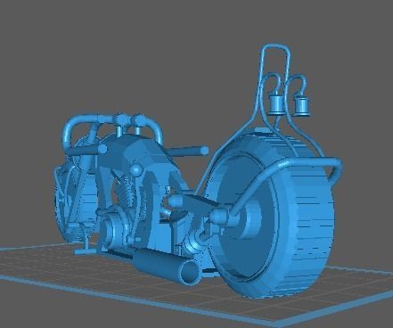 Motorcycle Custom 1 to 24 scale 3D print model_1