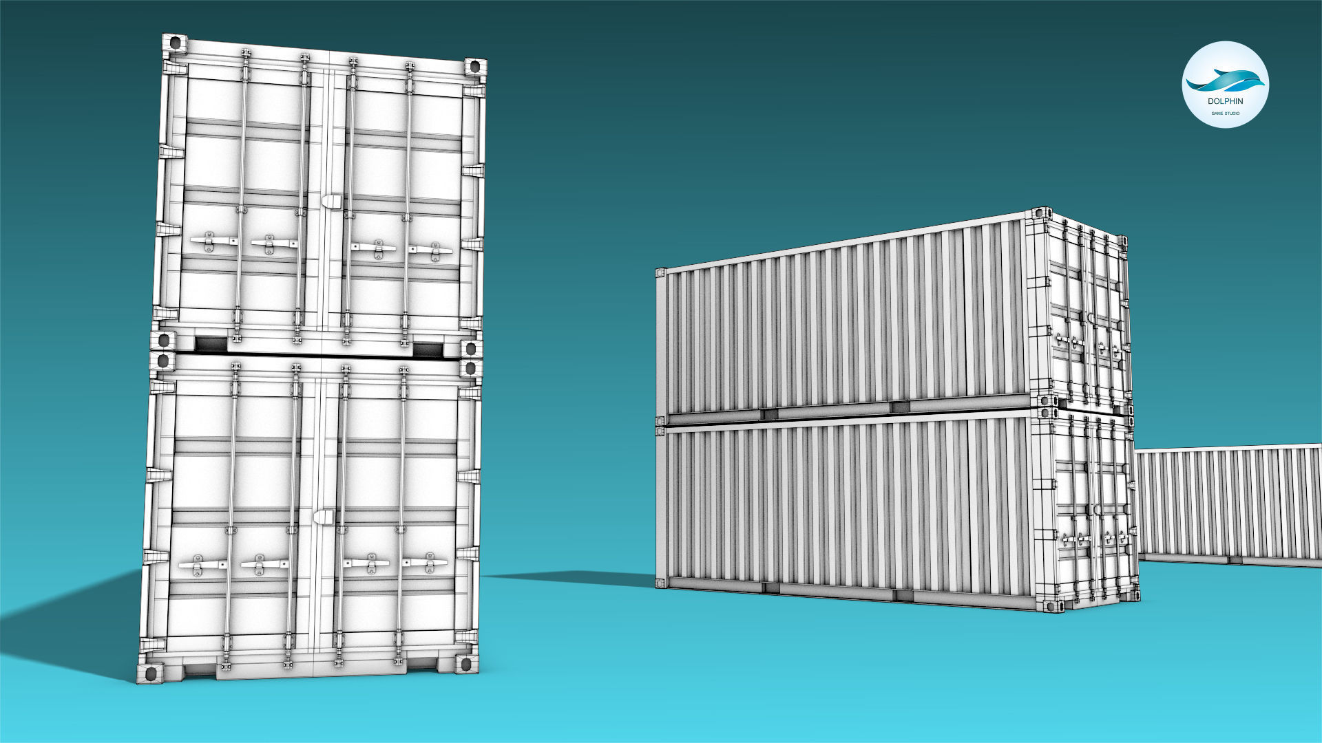 Shipping Container 04 Low-poly 3D model_10