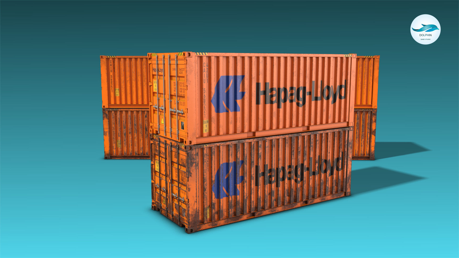 Shipping Container 04 Low-poly 3D model_7