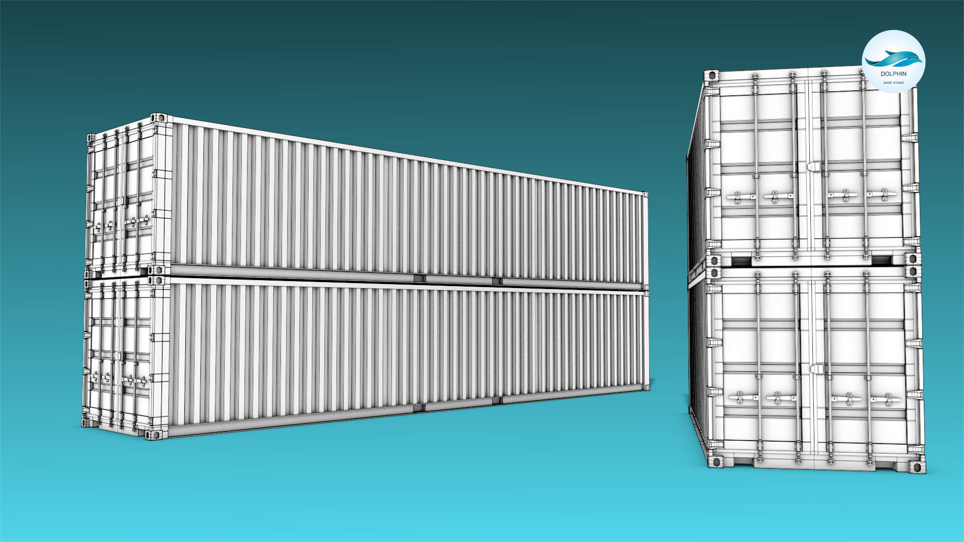 Shipping Container 04 Low-poly 3D model_11
