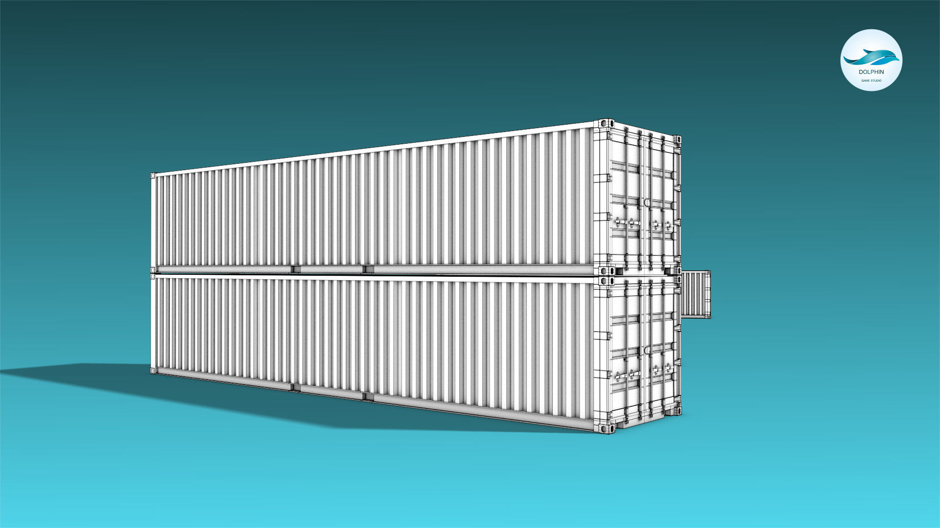 Shipping Container 04 Low-poly 3D model_13