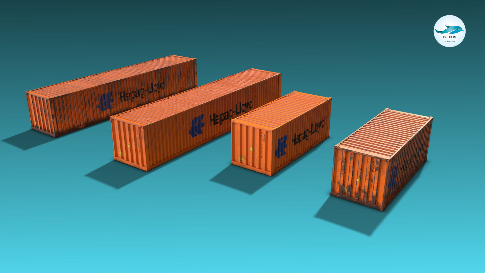 Shipping Container 04 Low-poly 3D model_9
