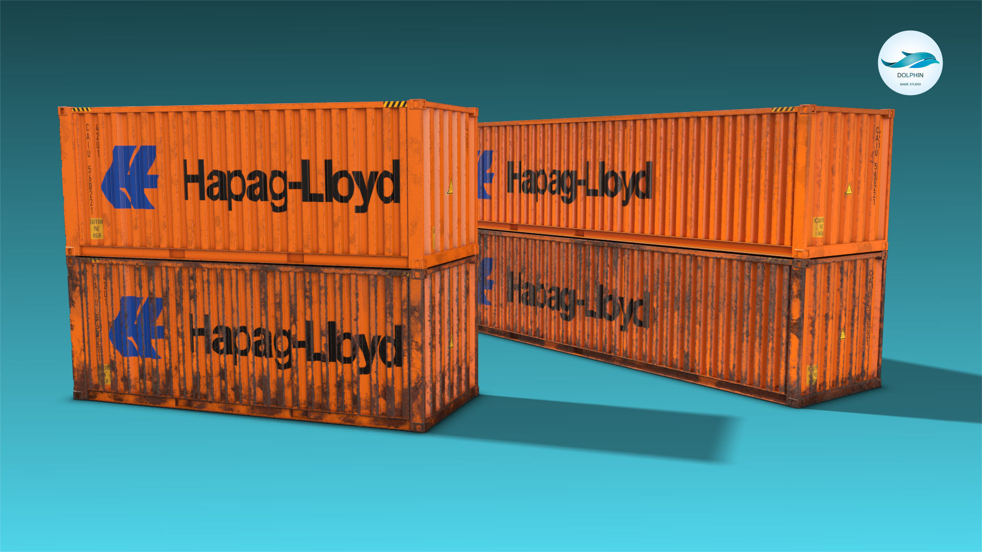 Shipping Container 04 Low-poly 3D model_6
