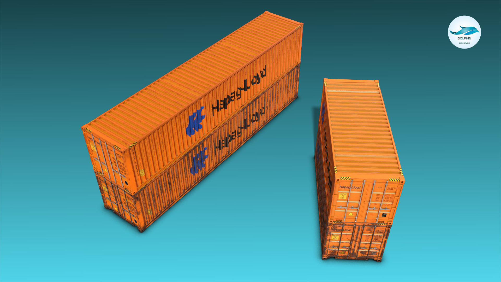 Shipping Container 04 Low-poly 3D model_2