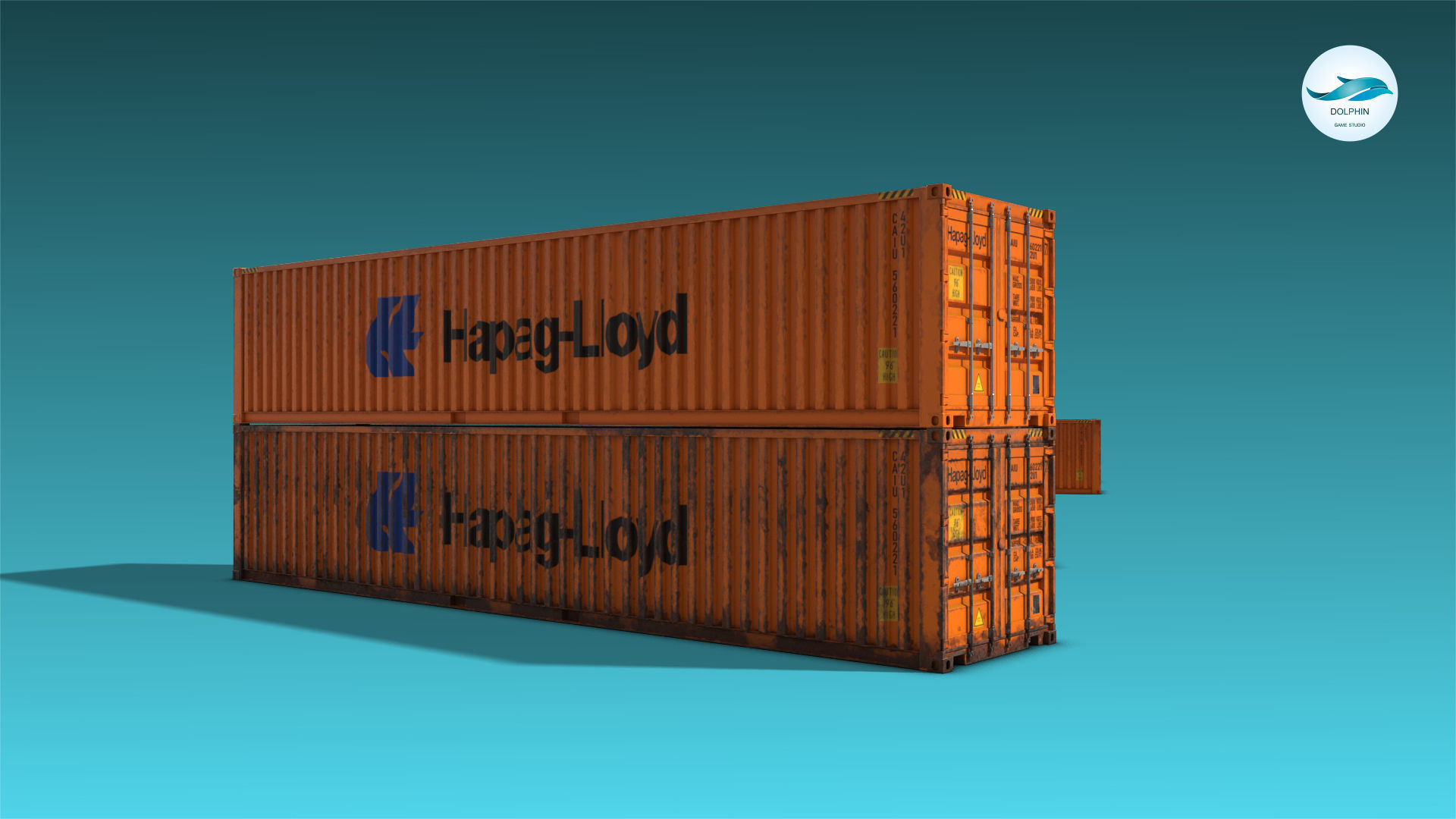 Shipping Container 04 Low-poly 3D model_3