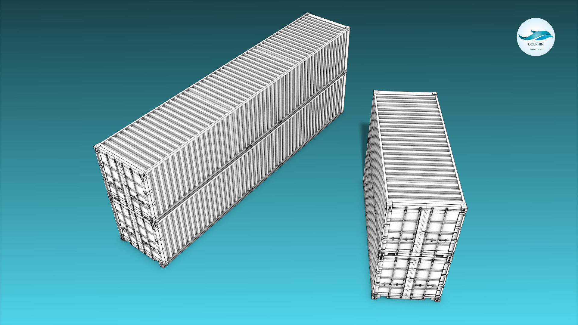 Shipping Container 04 Low-poly 3D model_12
