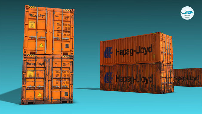 Shipping Container 04 Low-poly 3D model