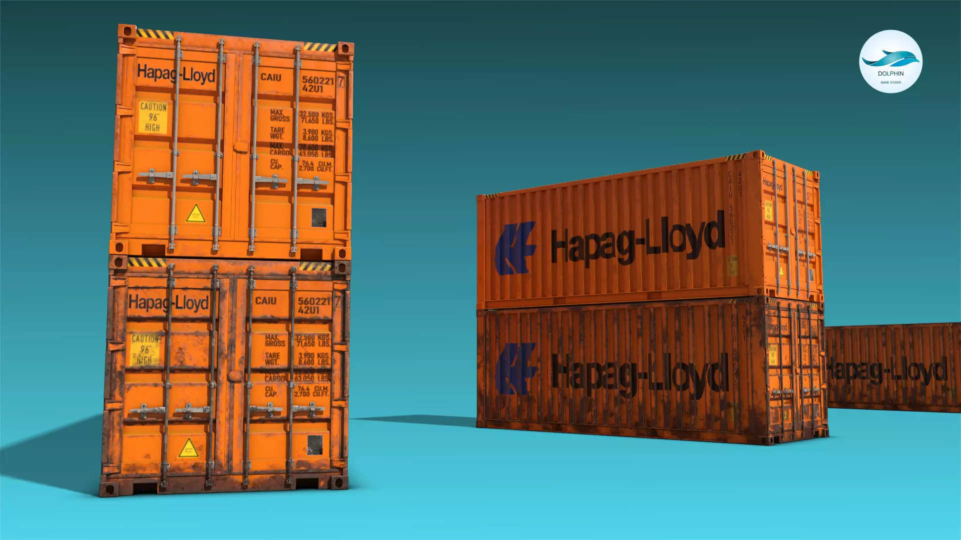 Shipping Container 04 Low-poly 3D model_0