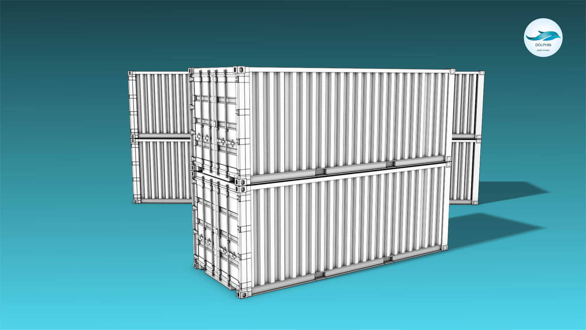 Shipping Container 04 Low-poly 3D model_17