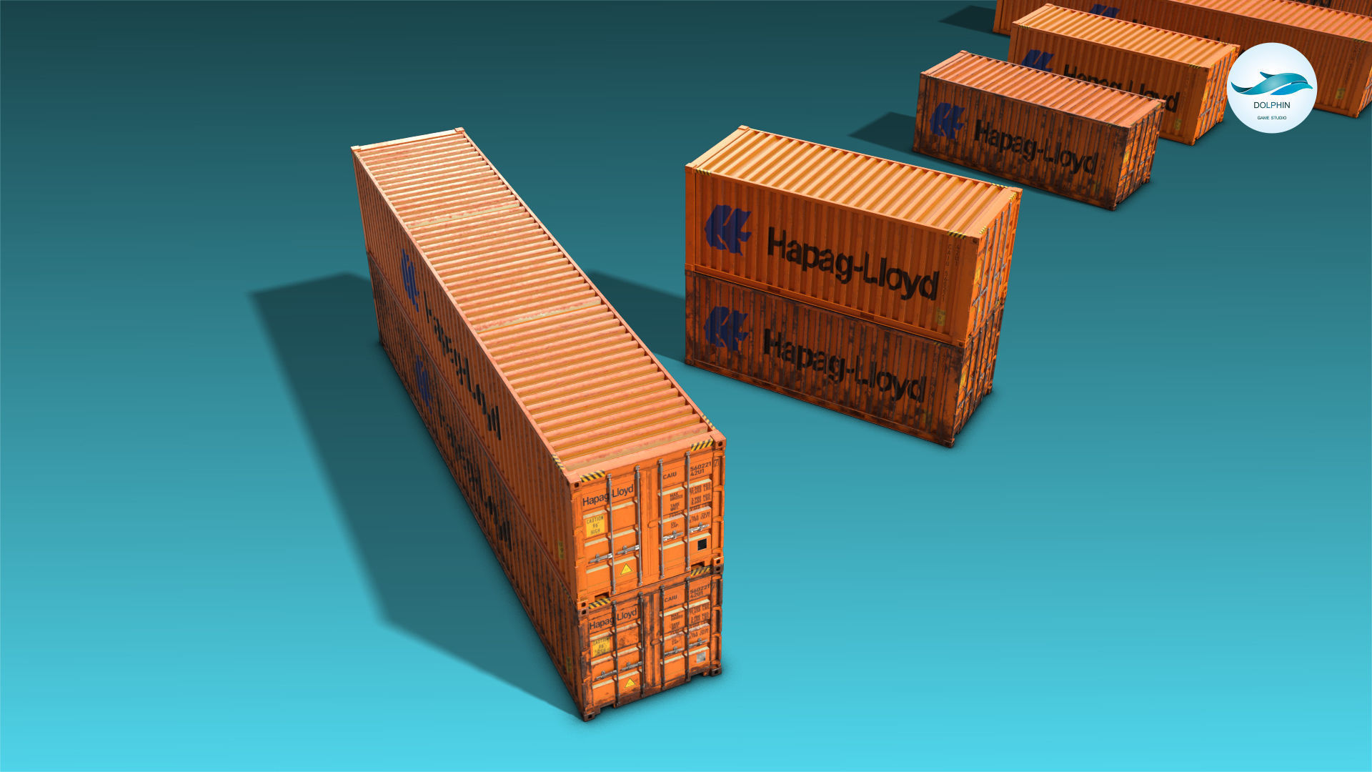 Shipping Container 04 Low-poly 3D model_4