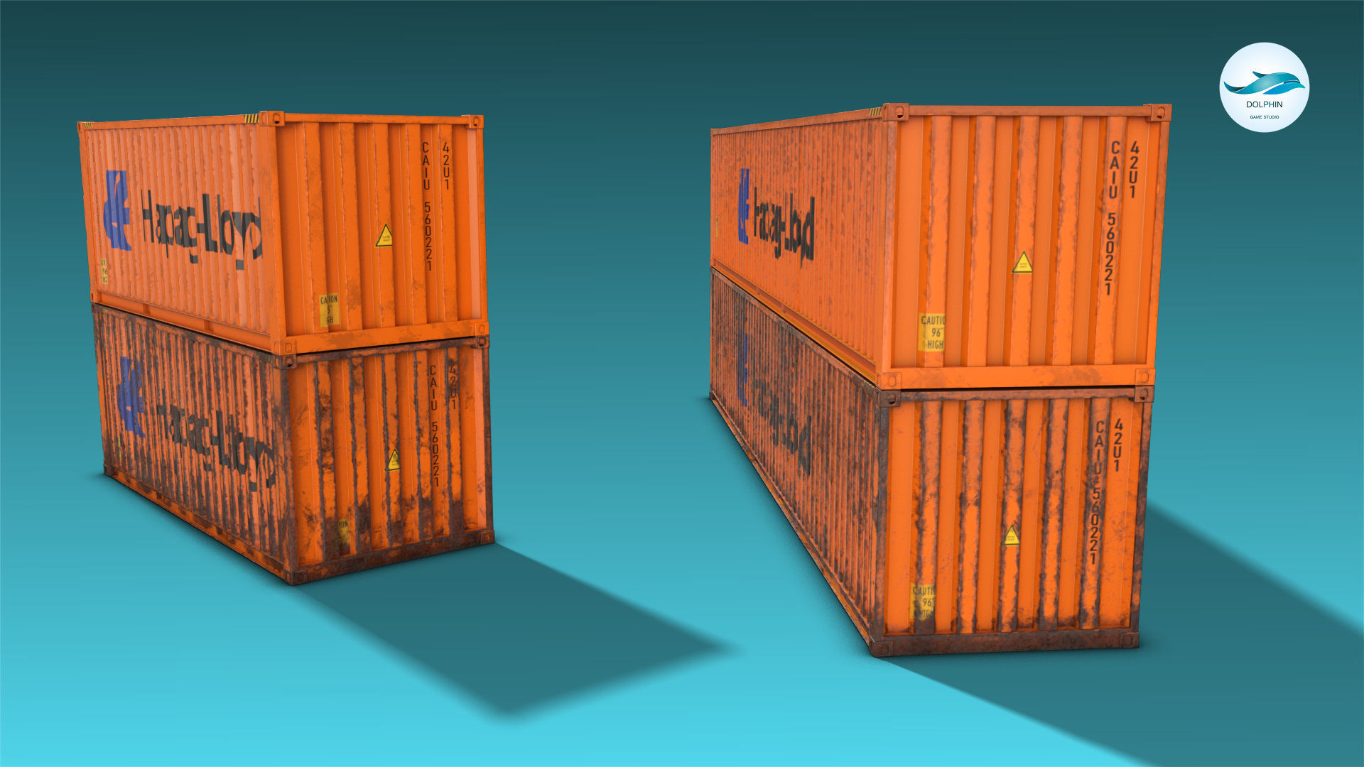 Shipping Container 04 Low-poly 3D model_5