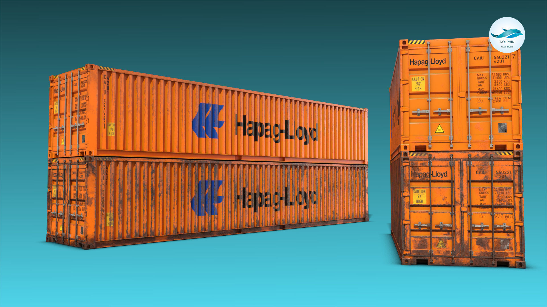 Shipping Container 04 Low-poly 3D model_1