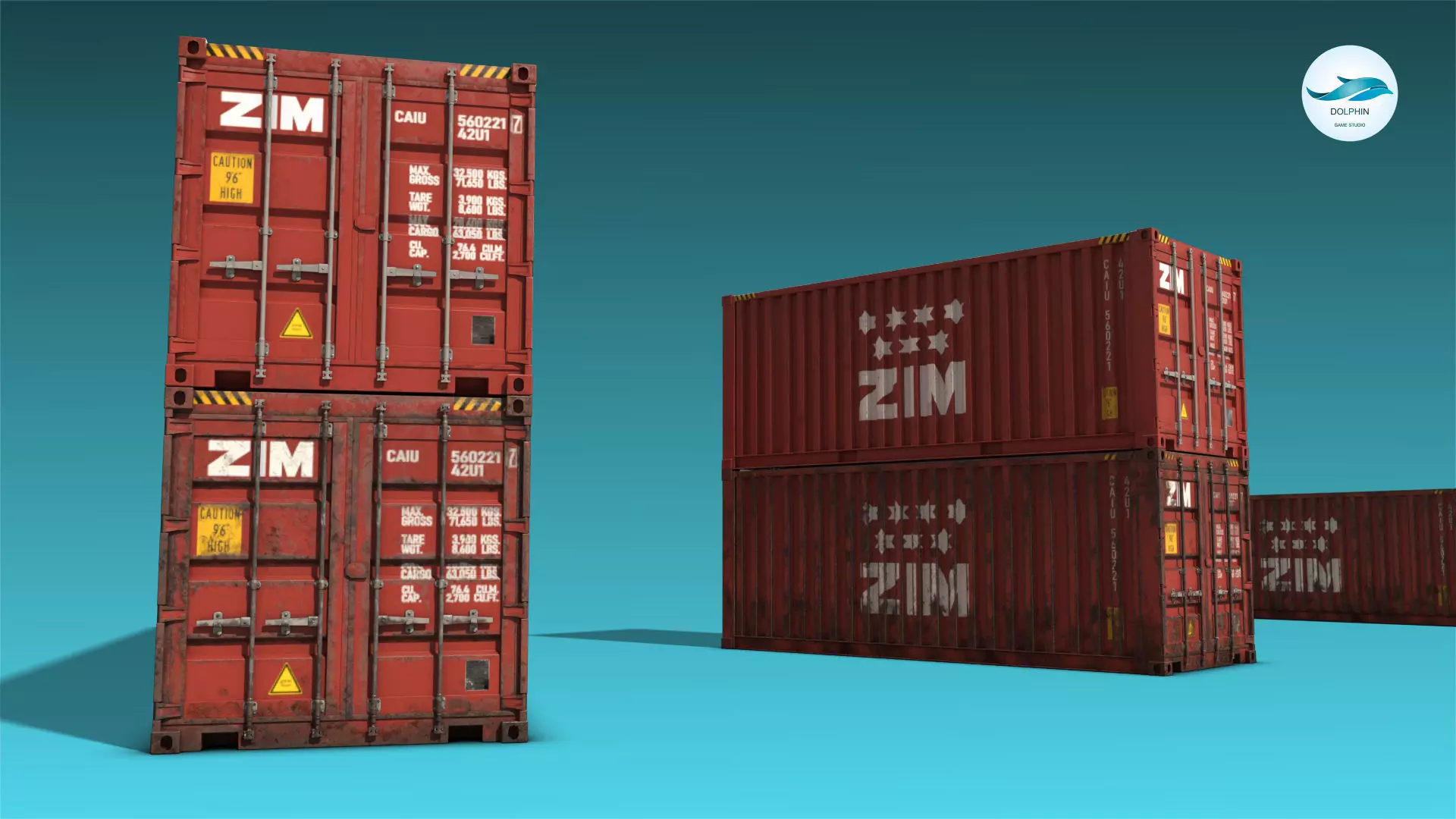 Shipping Container 05 Low-poly 3D model