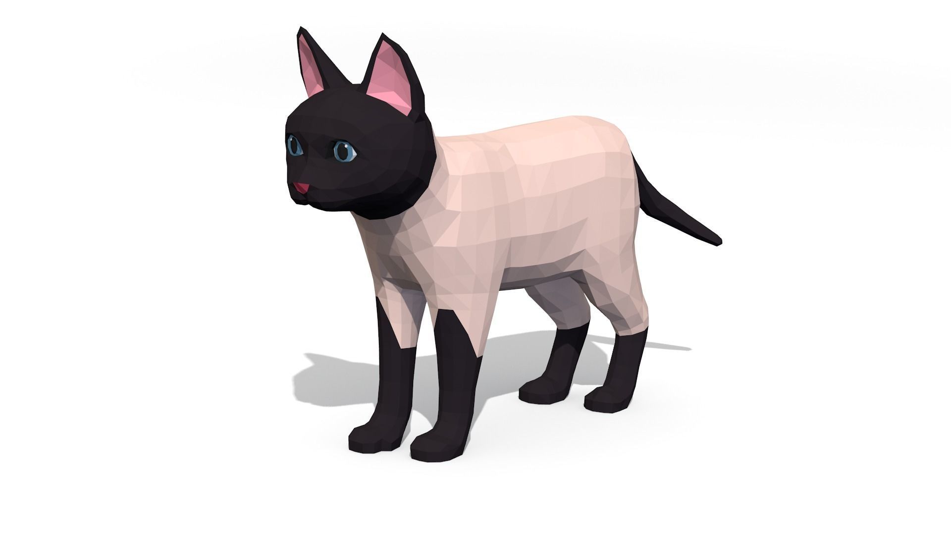 LowPoly Kittens Pack Low-poly 3D model_6