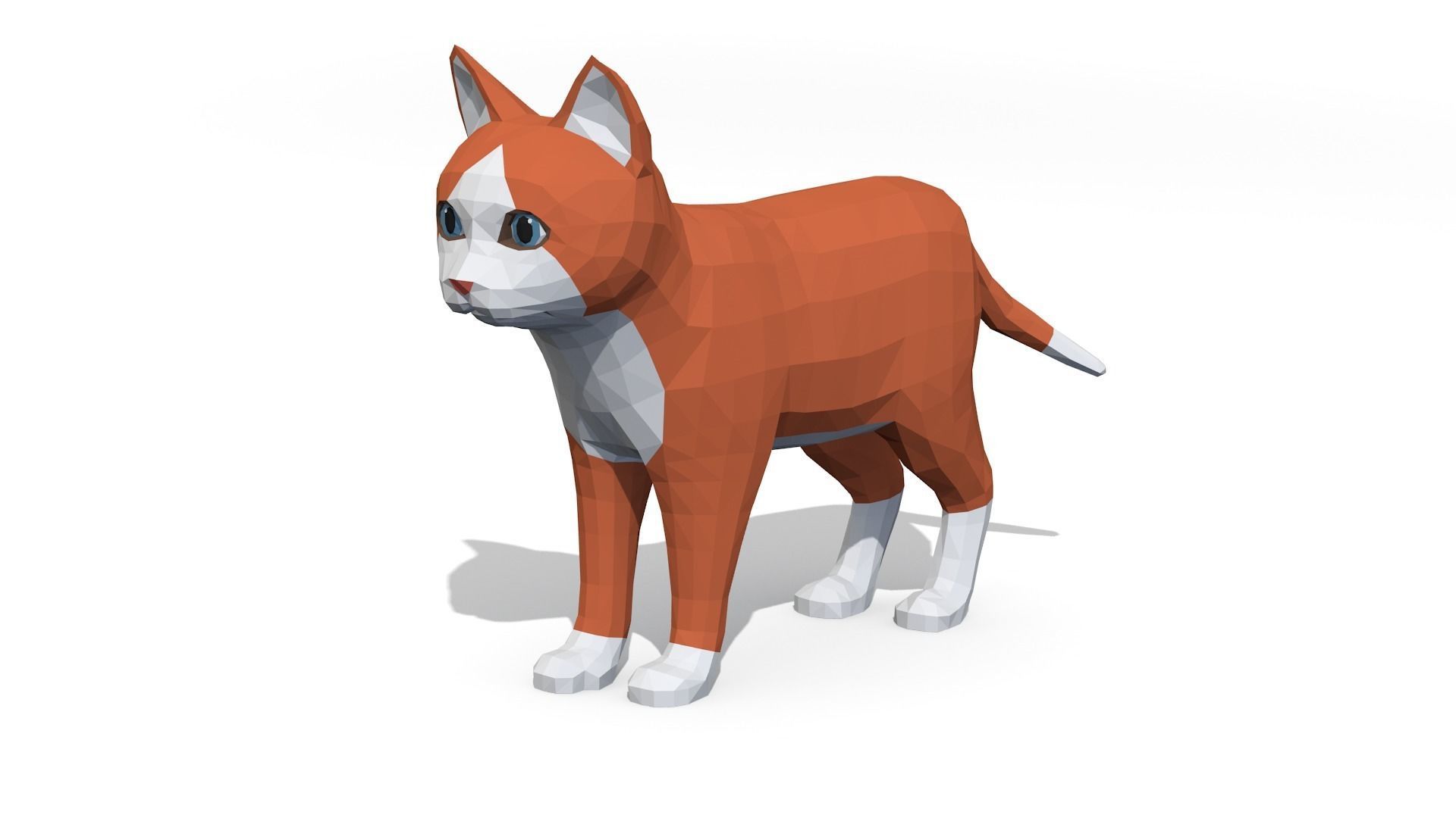 LowPoly Kittens Pack Low-poly 3D model_7
