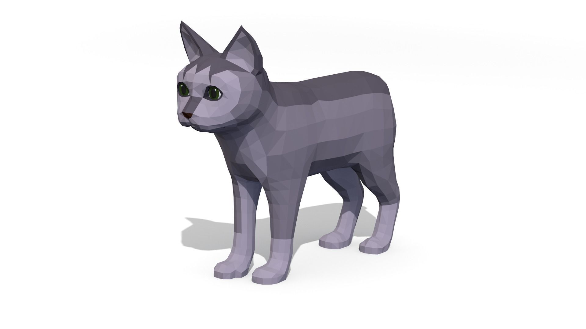 LowPoly Kittens Pack Low-poly 3D model_10