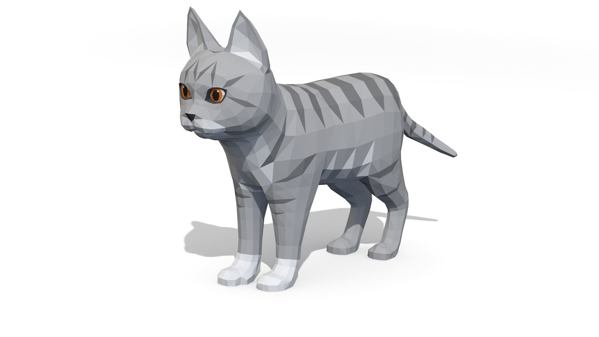 LowPoly Kittens Pack Low-poly 3D model_11