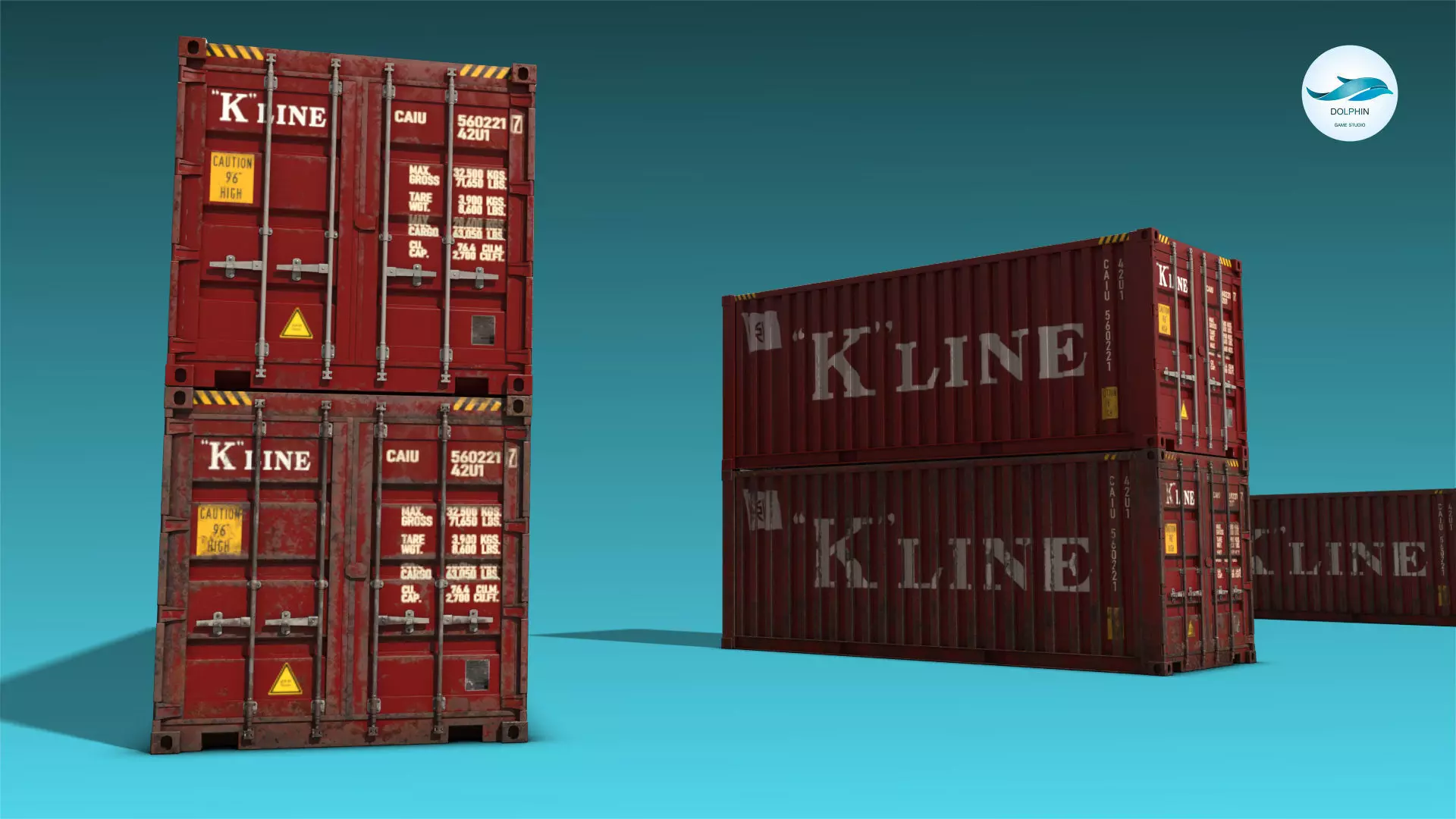 Shipping Container 09 Low-poly 3D model