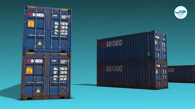 Shipping Container 10 Low-poly 3D model