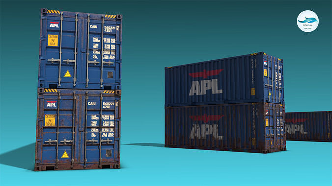 Shipping Container 11 Low-poly 3D model
