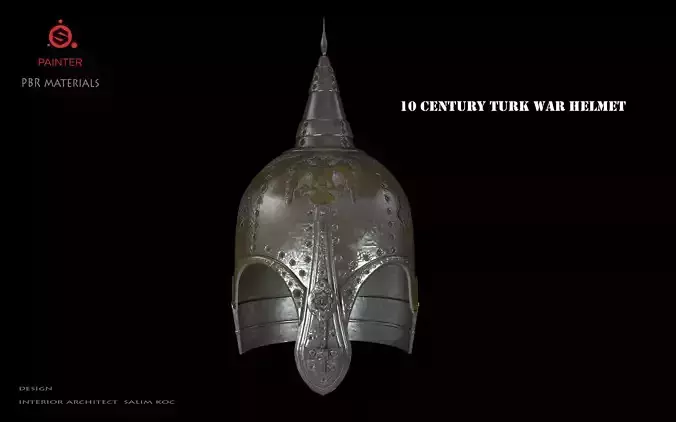  10 century Turkish war helmet design