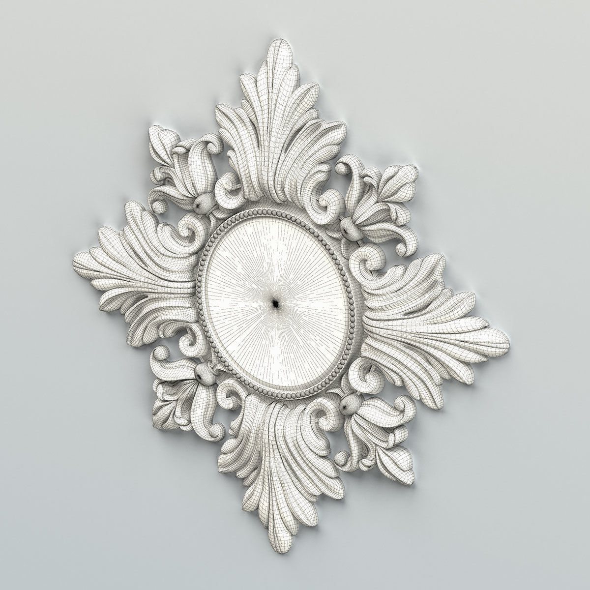 Rectangle mirror frame 014 3D model_6