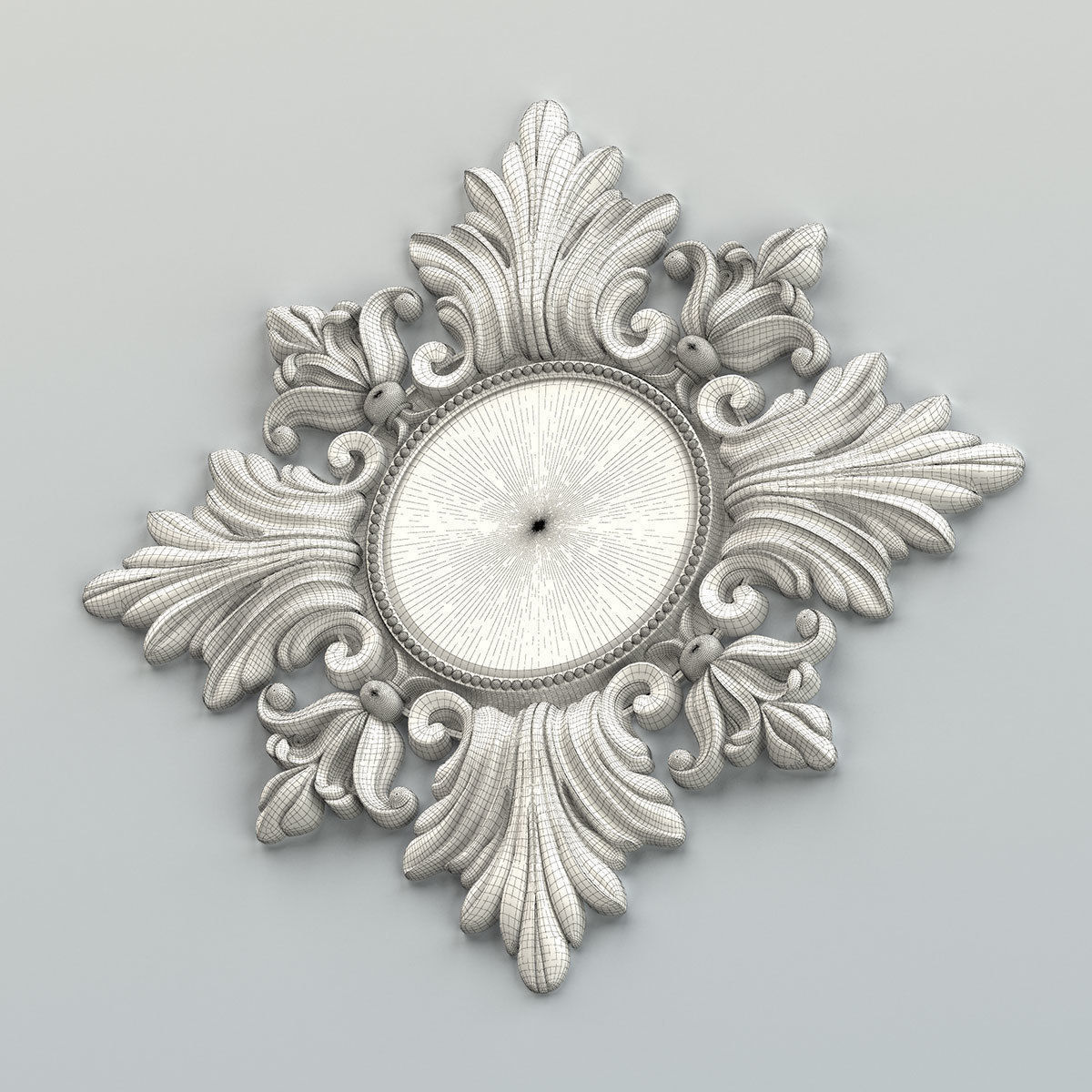 Rectangle mirror frame 014 3D model_7