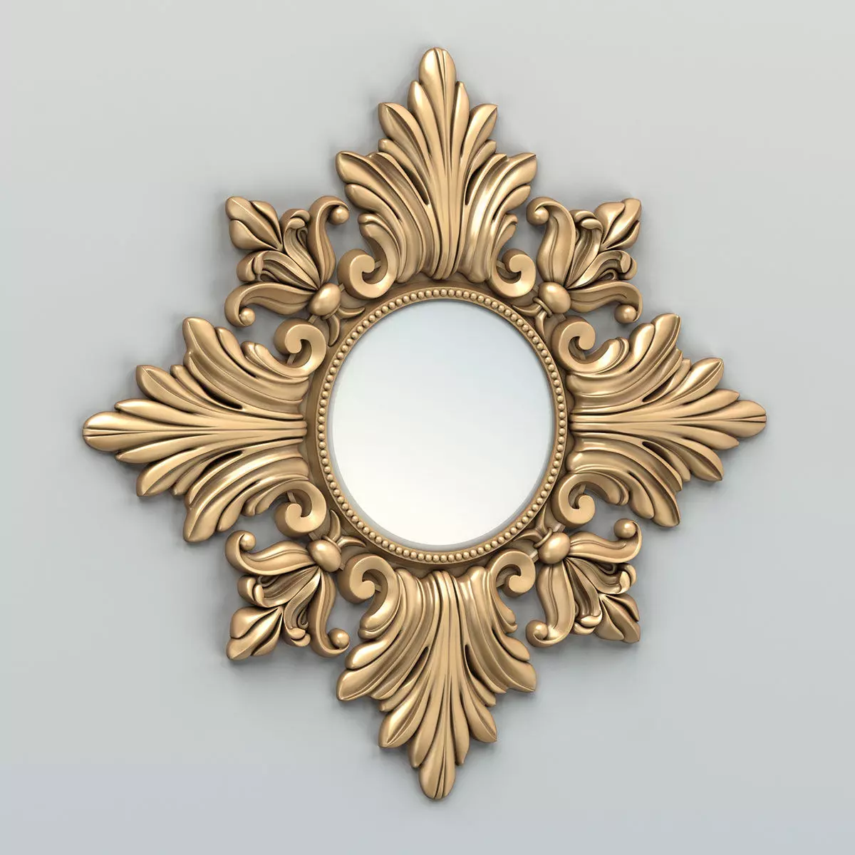 Rectangle mirror frame 014 3D model_0