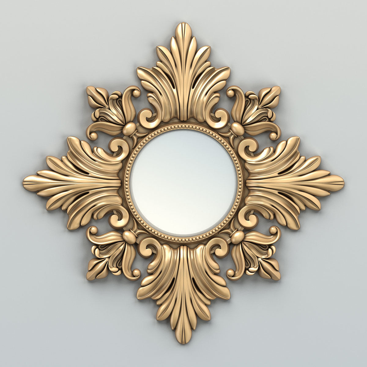 Rectangle mirror frame 014 3D model_1