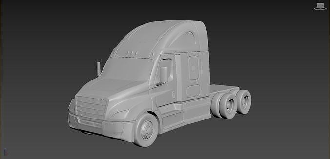 Freightliner Cascadia on a small scale 3D print model
