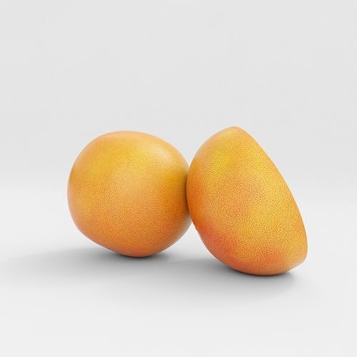 Grapefruit two grapefruits 3D model 6