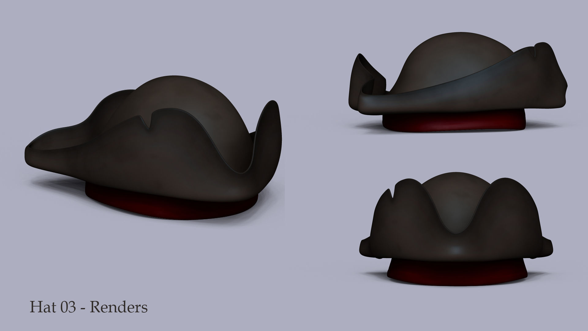 05 Pirate Hat Pack - Asset - With a Bonus  Low-poly 3D model_4
