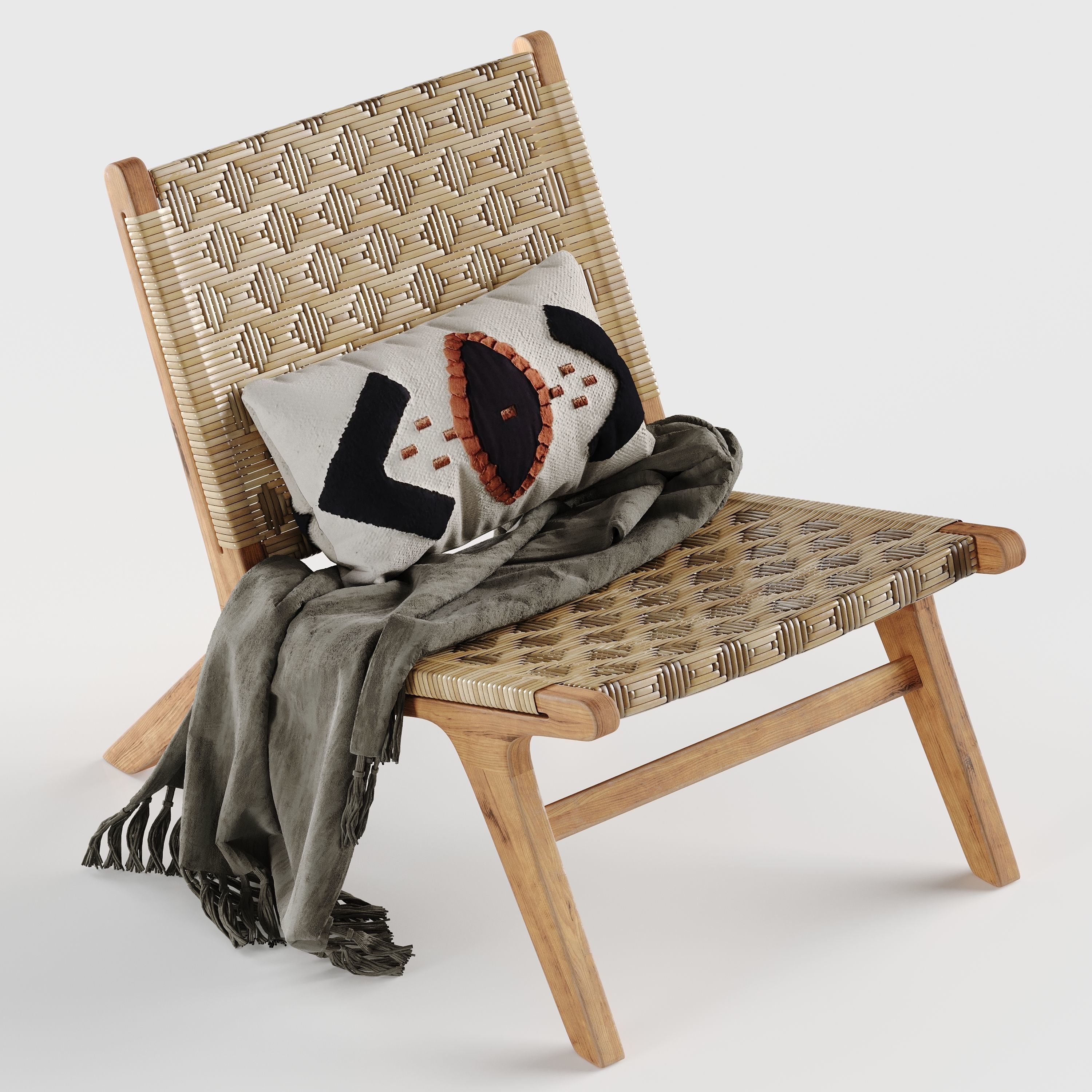 Havana Wicker Garden Armchair No5 3D model_5