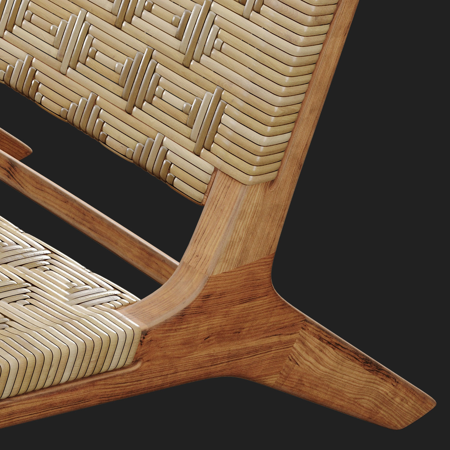 Havana Wicker Garden Armchair No5 3D model_2