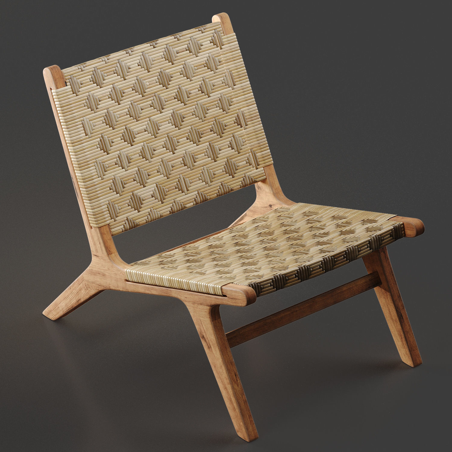 Havana Wicker Garden Armchair No5 3D model_3