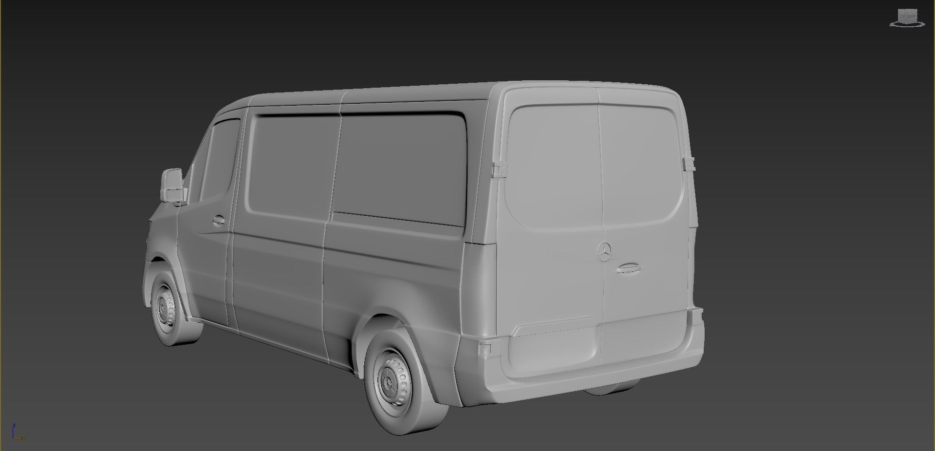 Mercedes-Benz Sprinter 2020 on a small scale 3D print model_1