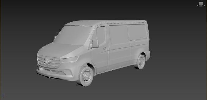Mercedes-Benz Sprinter 2020 on a small scale 3D print model