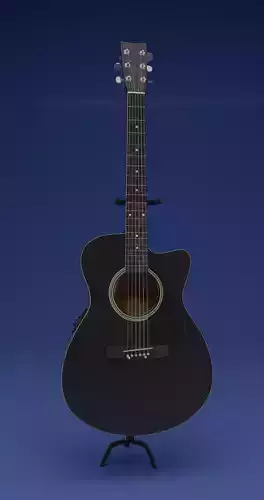 Black electric guitar
